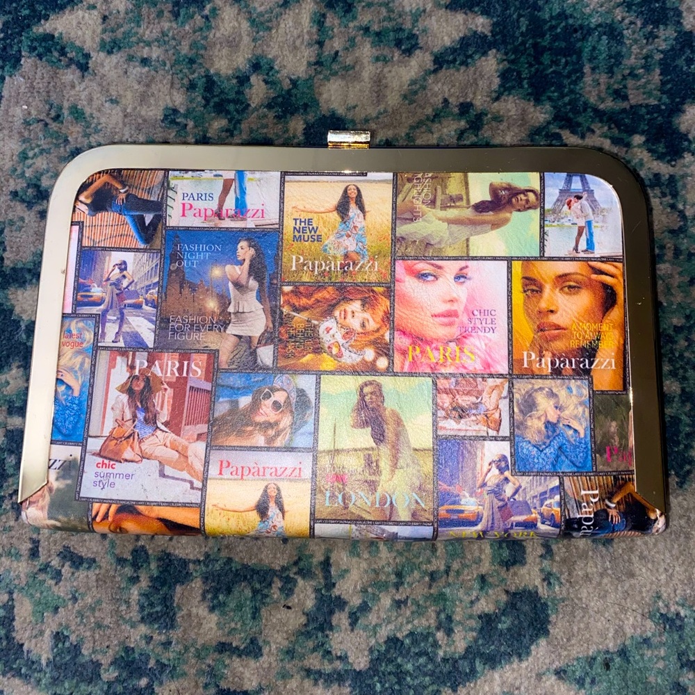 Paris Fashion Clutch with Gold Details